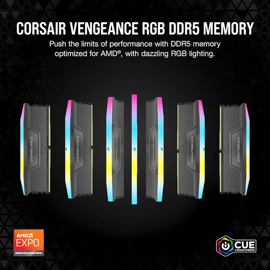 CORSAIR VENGEANCE RGB DDR5 64GB (2x32GB) DDR5